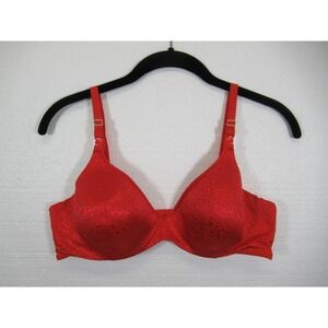 Barely There Invisible Look Bra 38C Red Underwire 4104
